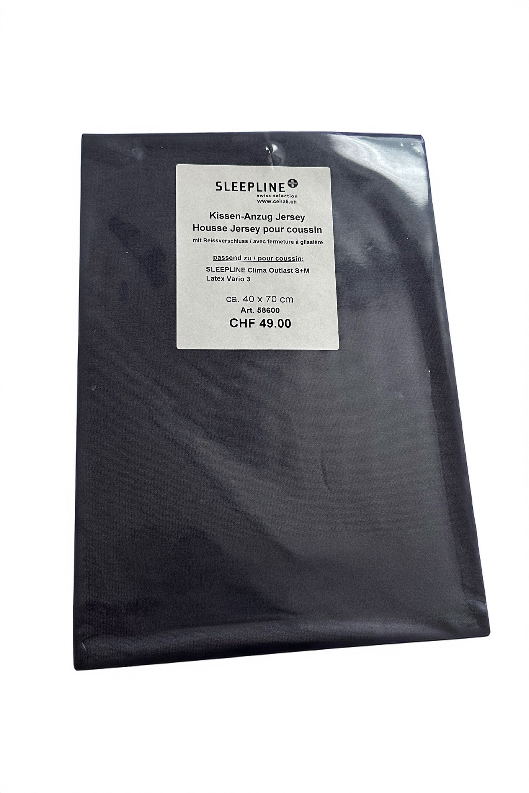 SLEEPLINE KISSEN-ANZUG Jersey-Stretch – Kissenbezug 40x70cm mit Reissverschluss