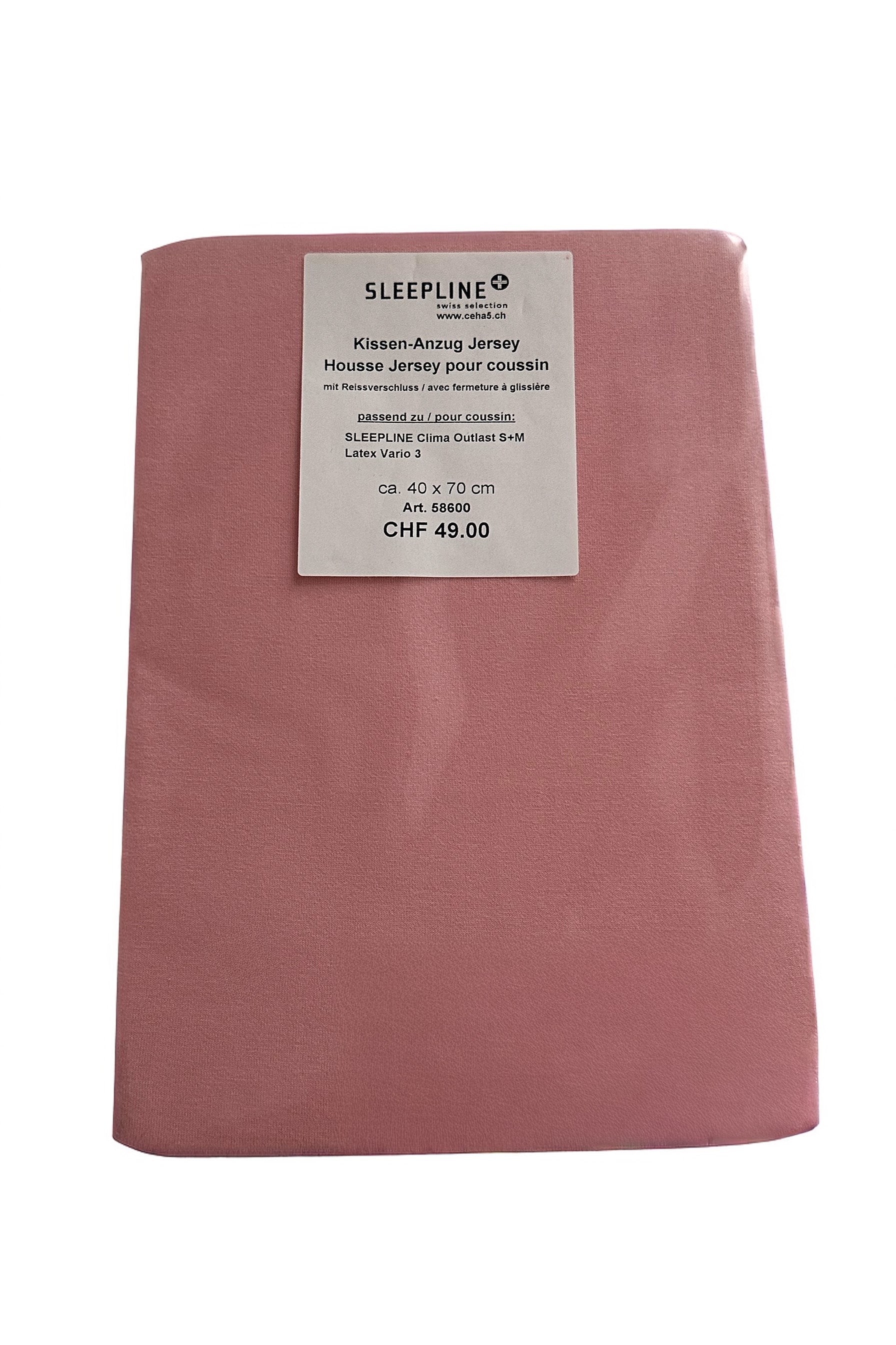 SLEEPLINE KISSEN-ANZUG Jersey-Stretch – Kissenbezug 40x70cm mit Reissverschluss