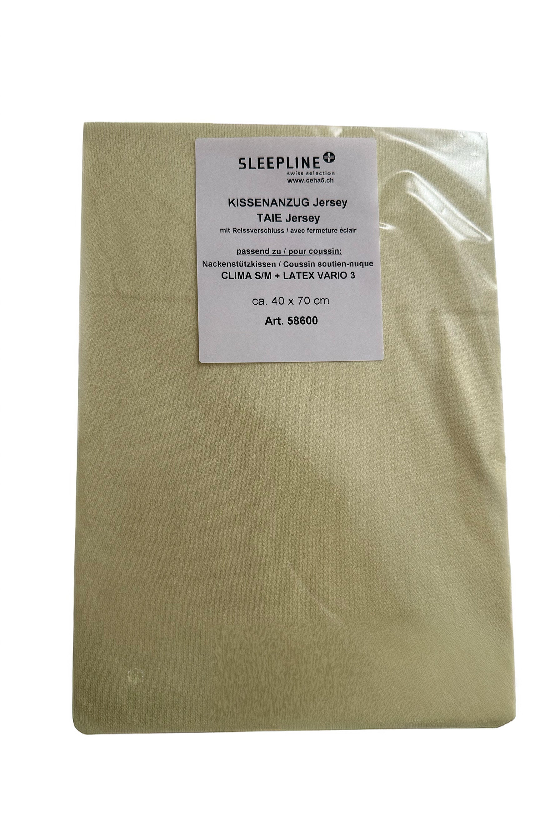 SLEEPLINE KISSEN-ANZUG Jersey-Stretch – Kissenbezug 40x70cm mit Reissverschluss