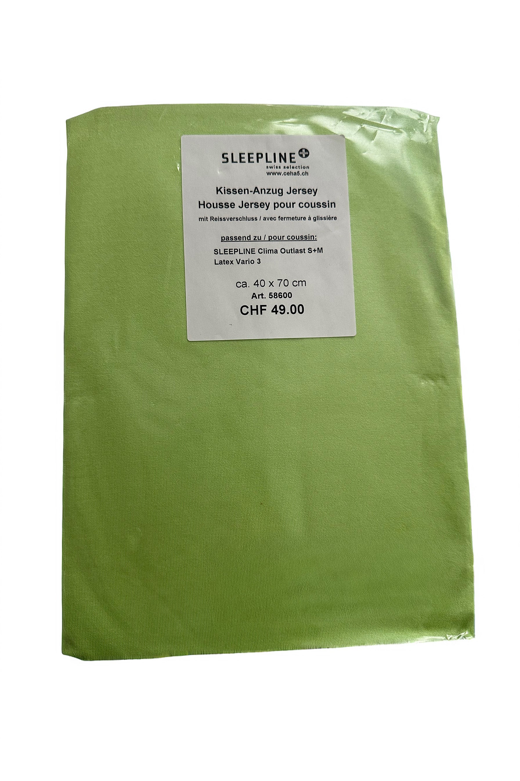 SLEEPLINE KISSEN-ANZUG Jersey-Stretch – Kissenbezug 40x70cm mit Reissverschluss