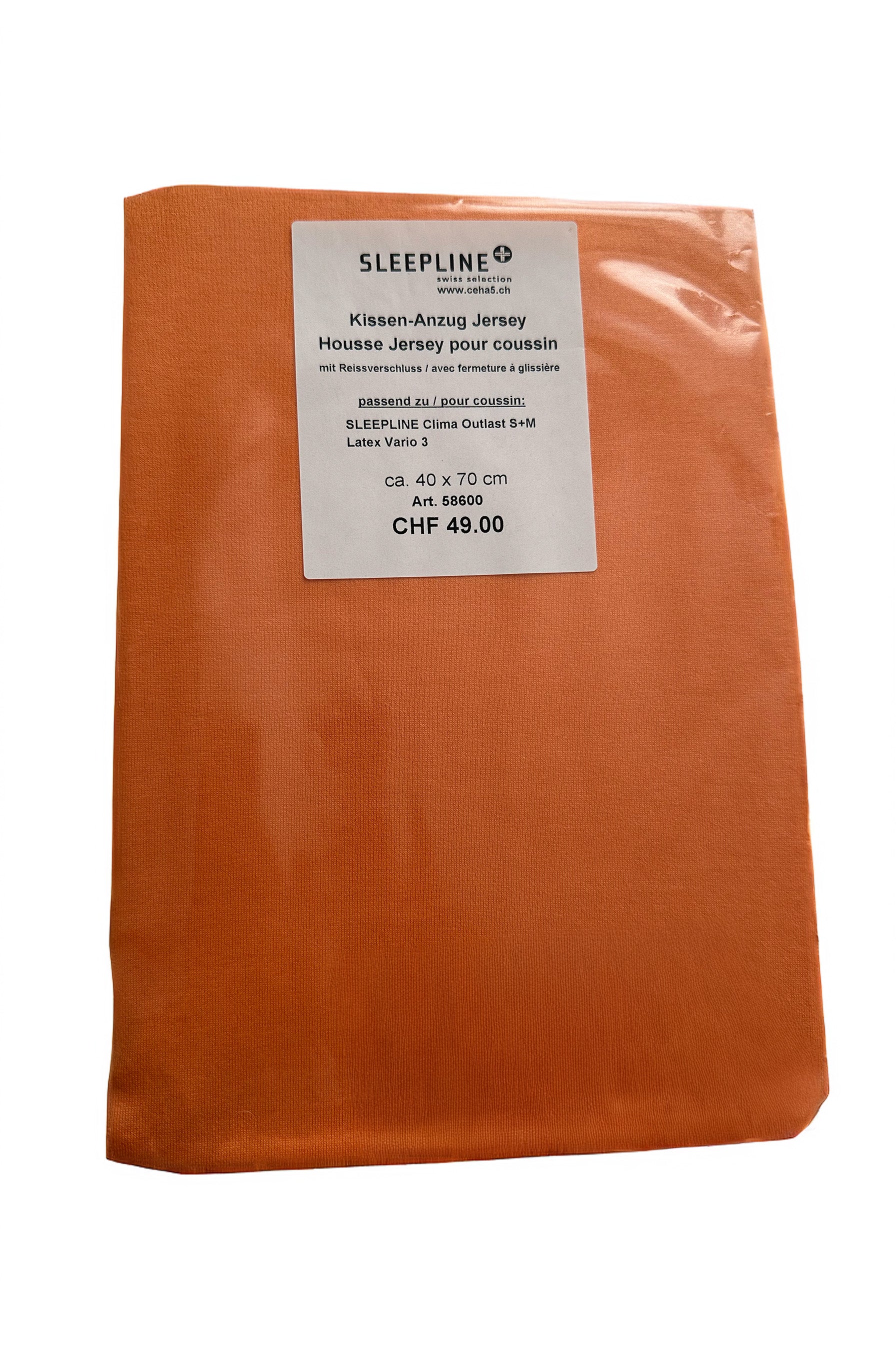 SLEEPLINE KISSEN-ANZUG Jersey-Stretch – Kissenbezug 40x70cm mit Reissverschluss