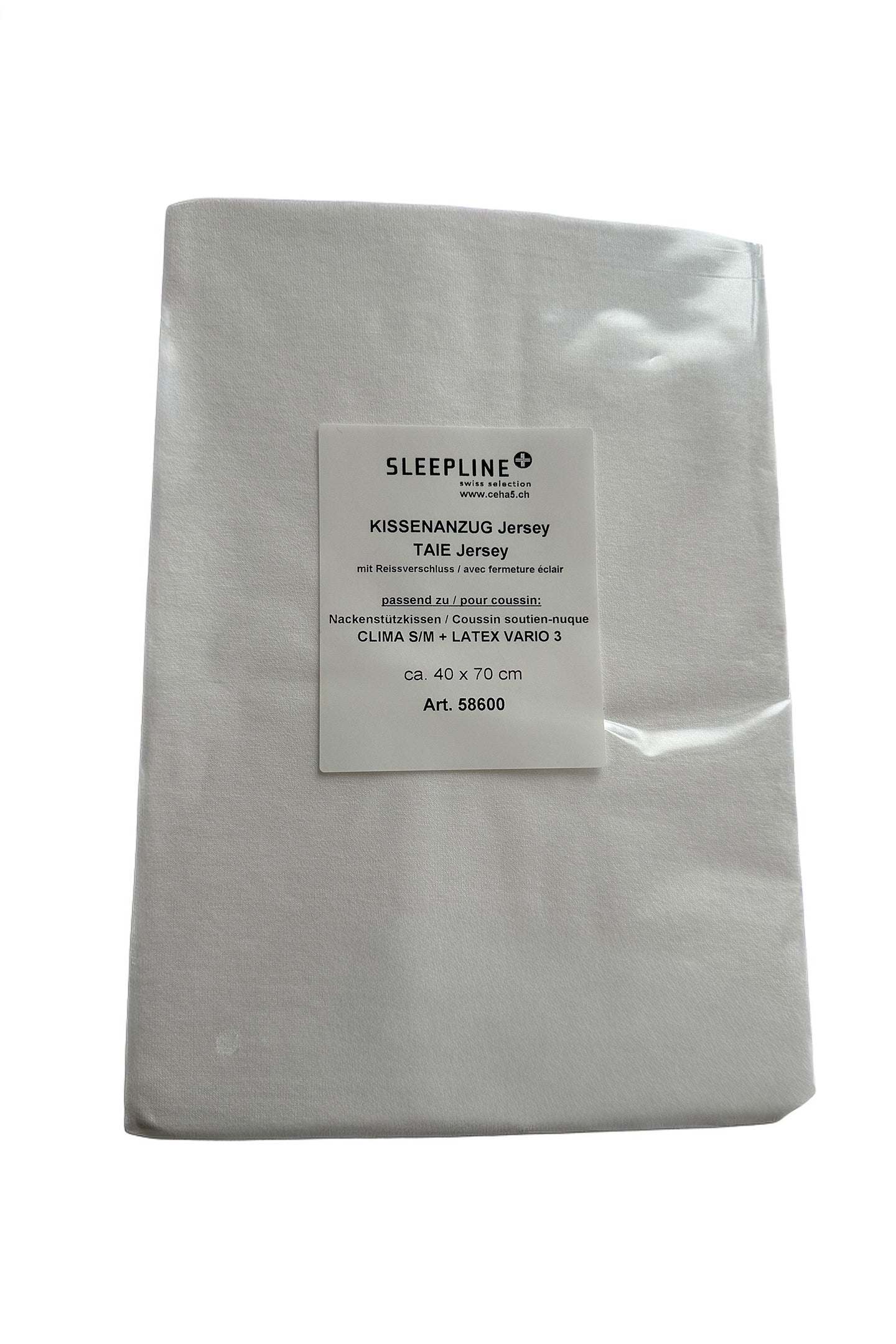 SLEEPLINE KISSEN-ANZUG Jersey-Stretch – Kissenbezug 40x70cm mit Reissverschluss