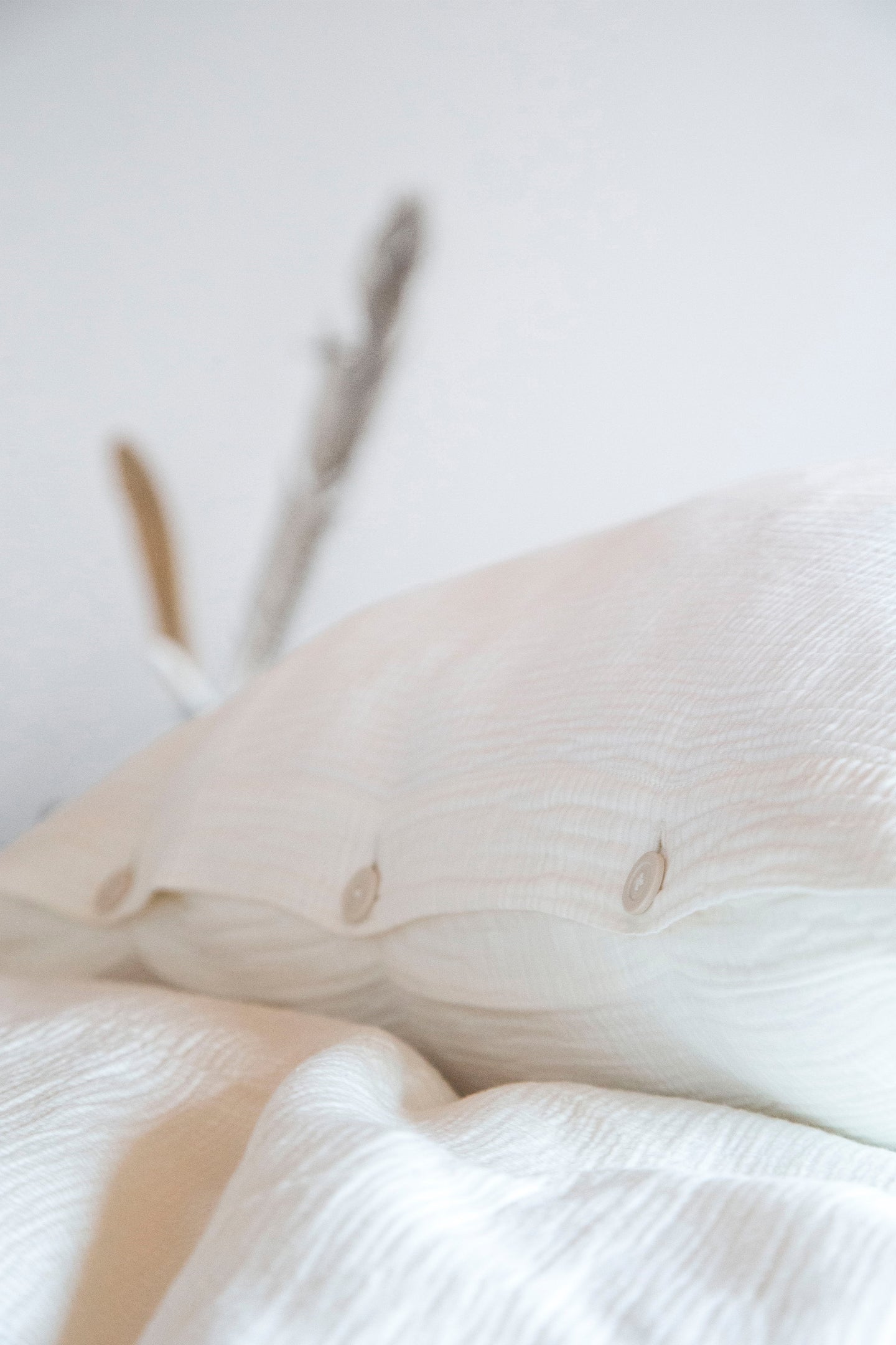 Musselin Bettwäsche Uni Jula weiss