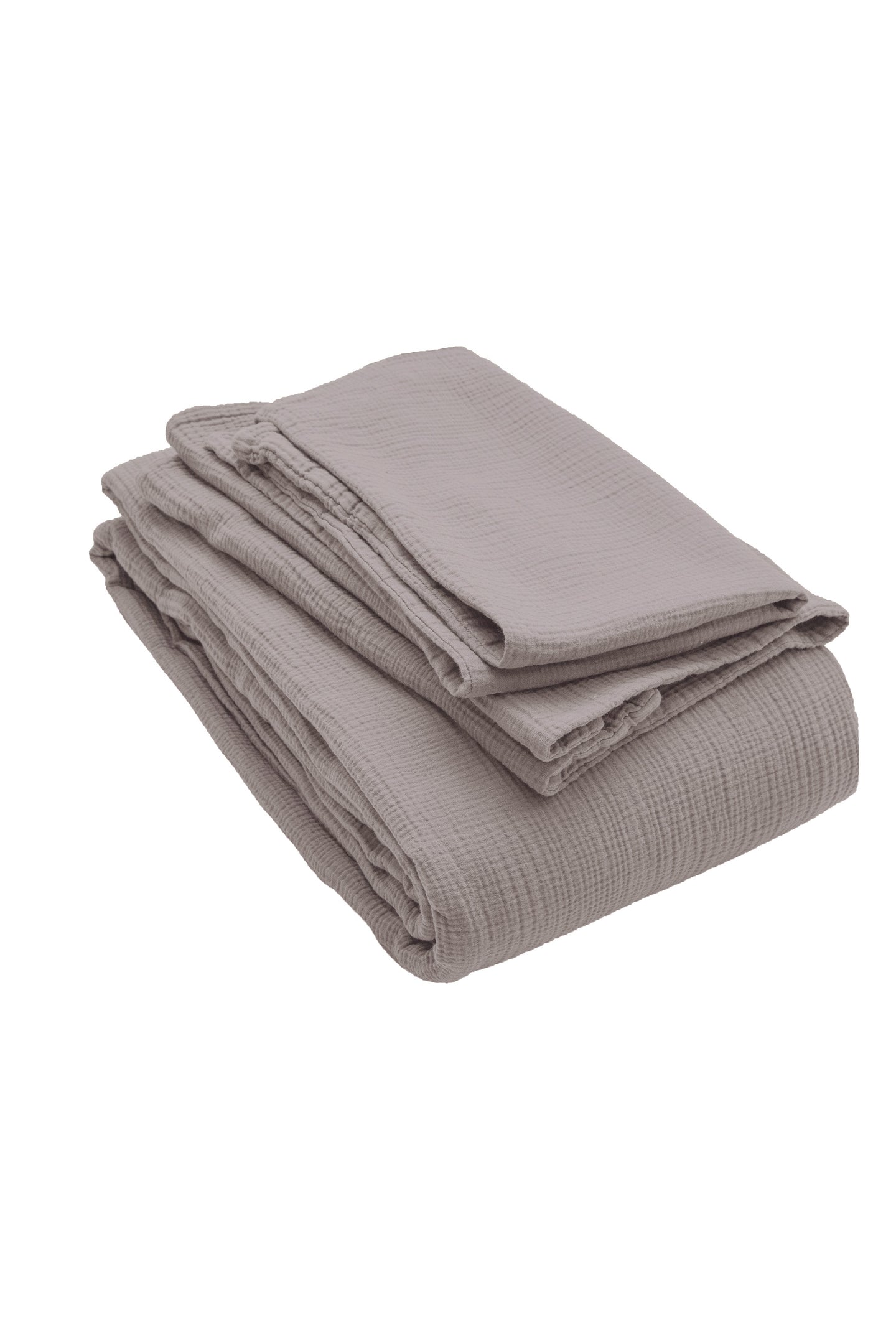 Musselin Bettwäsche Uni Jula taupe