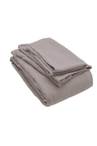 Musselin Bettwäsche Uni Jula taupe