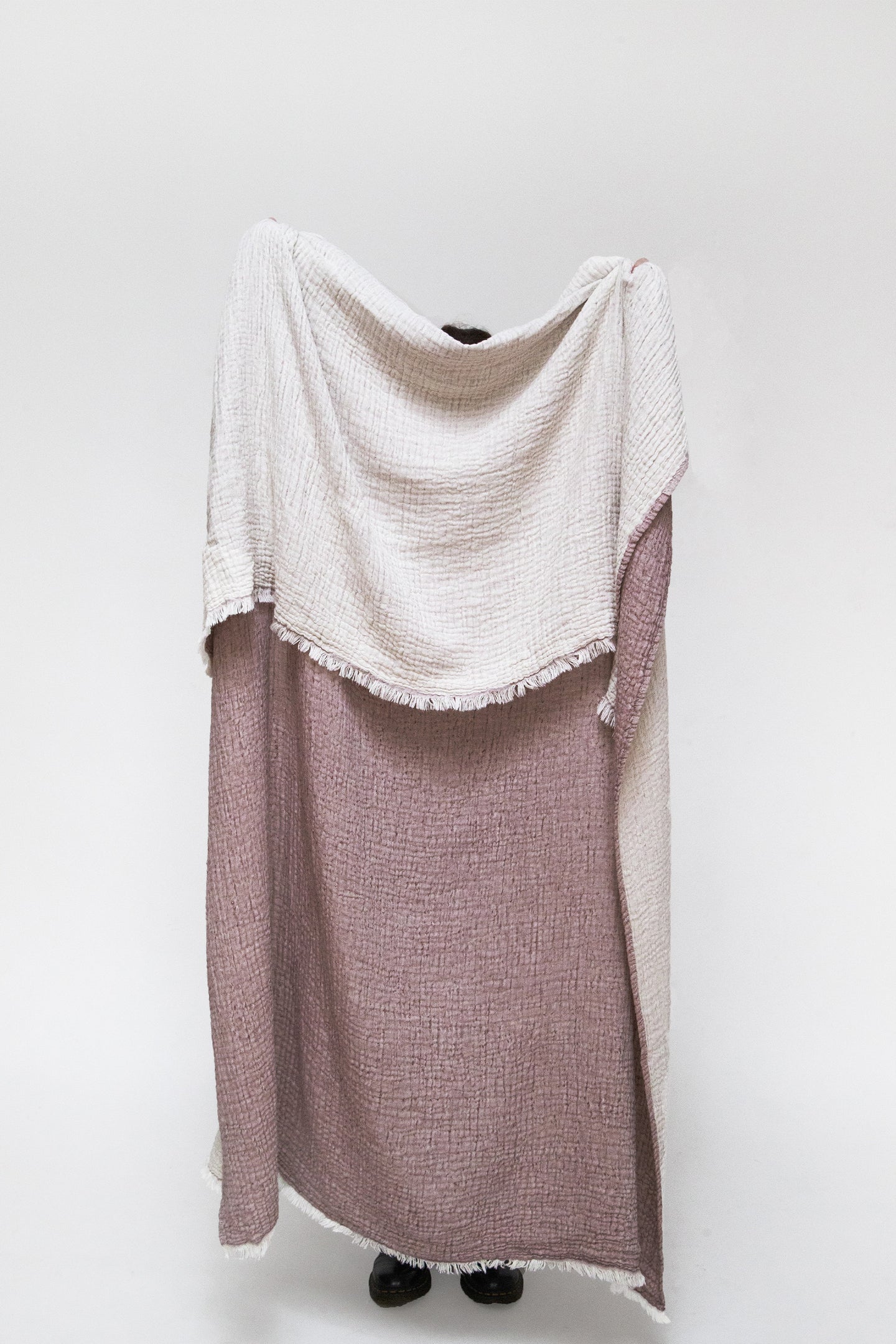Musselin Plaid Emil aubergine