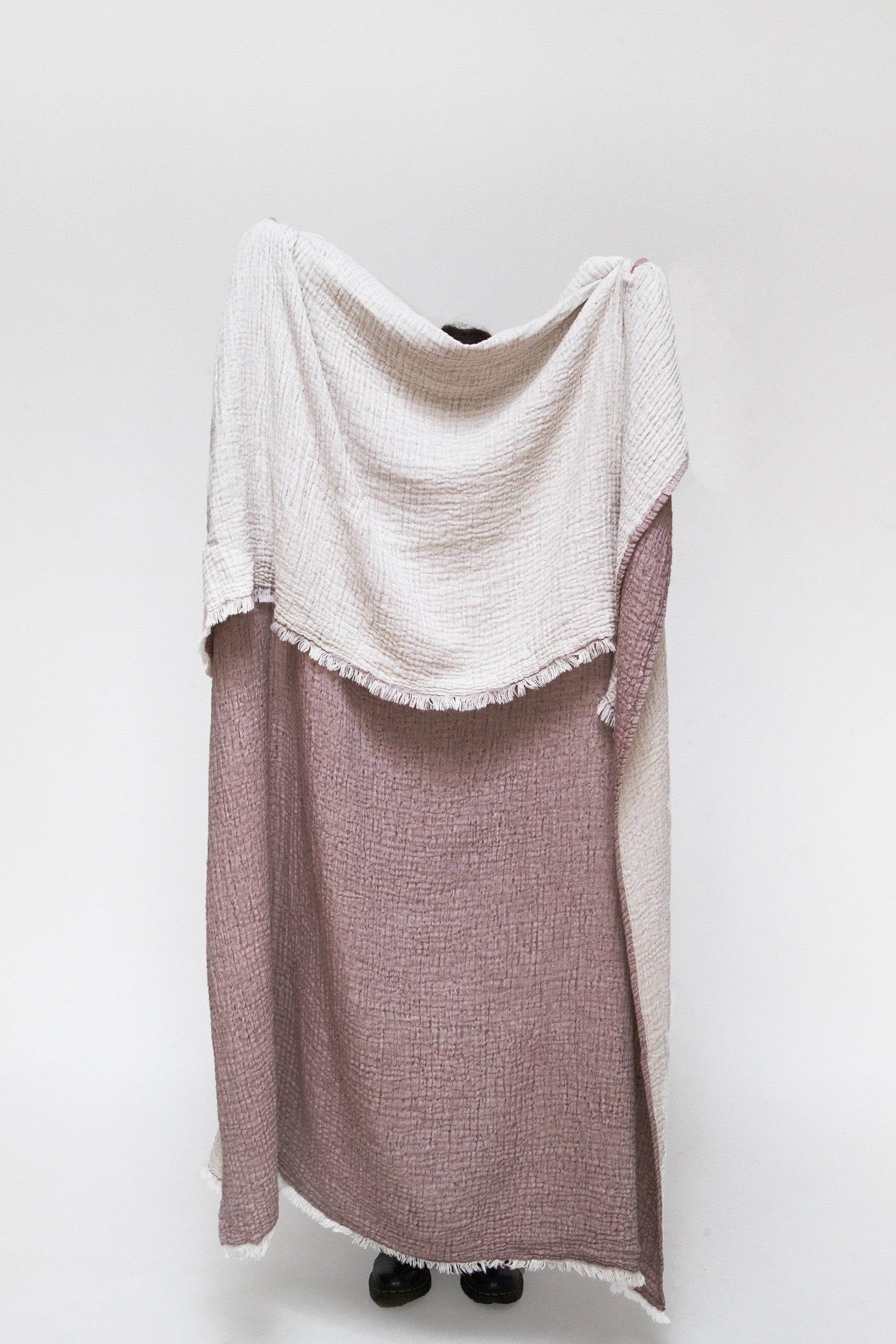 Musselin Plaid Emil aubergine