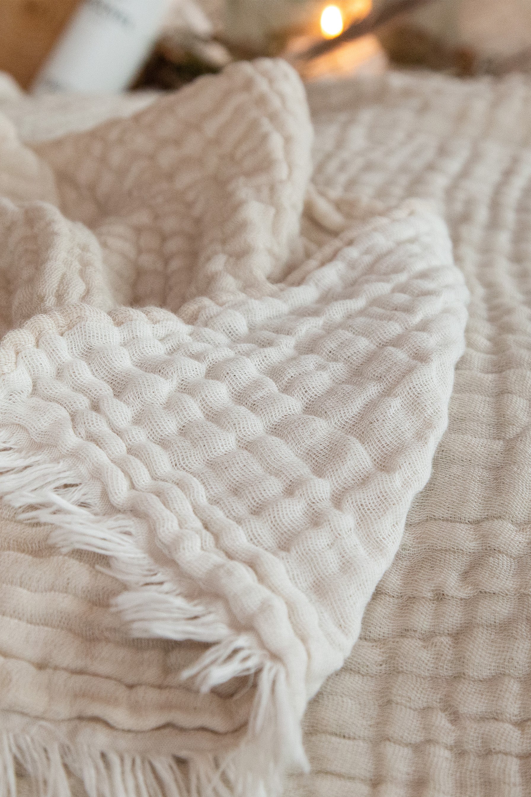 Musselin Plaid Emil beige