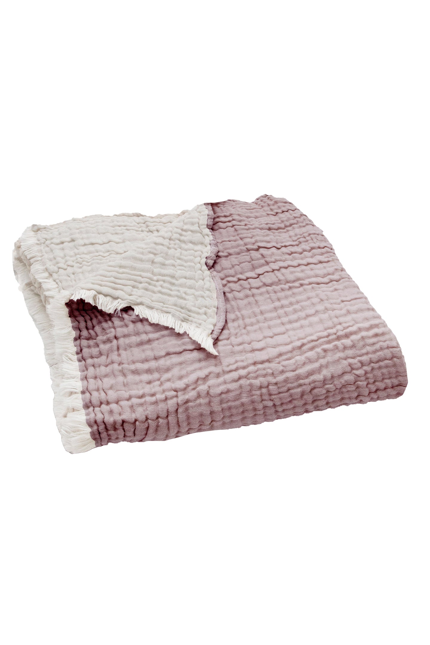 Musselin Plaid Emil aubergine