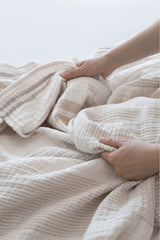 Musselin Plaid Nils beige/schlamm
