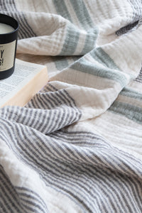 Musselin Plaid Nils beige/anthrazit