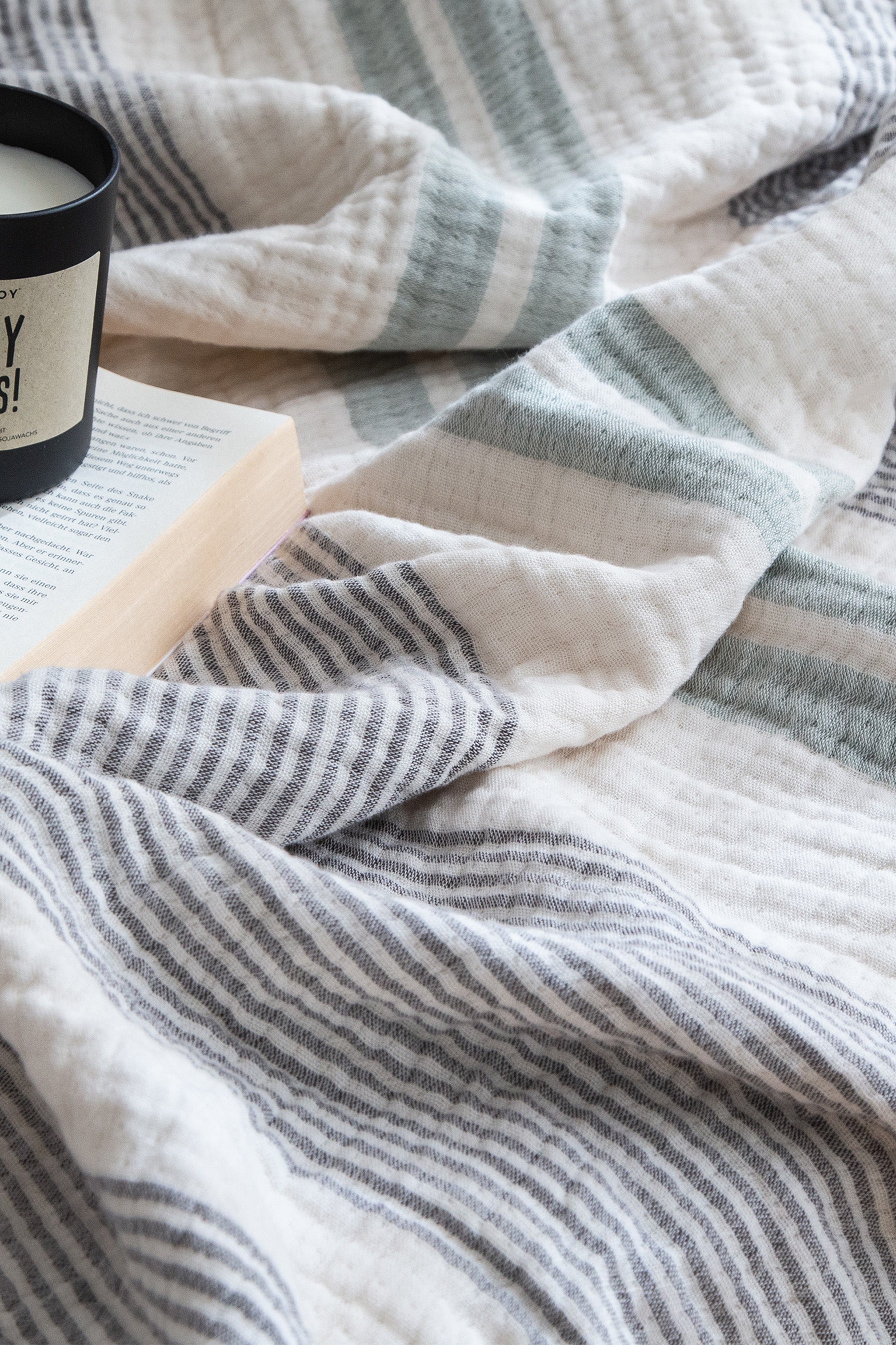 Musselin Plaid Nils beige/anthrazit