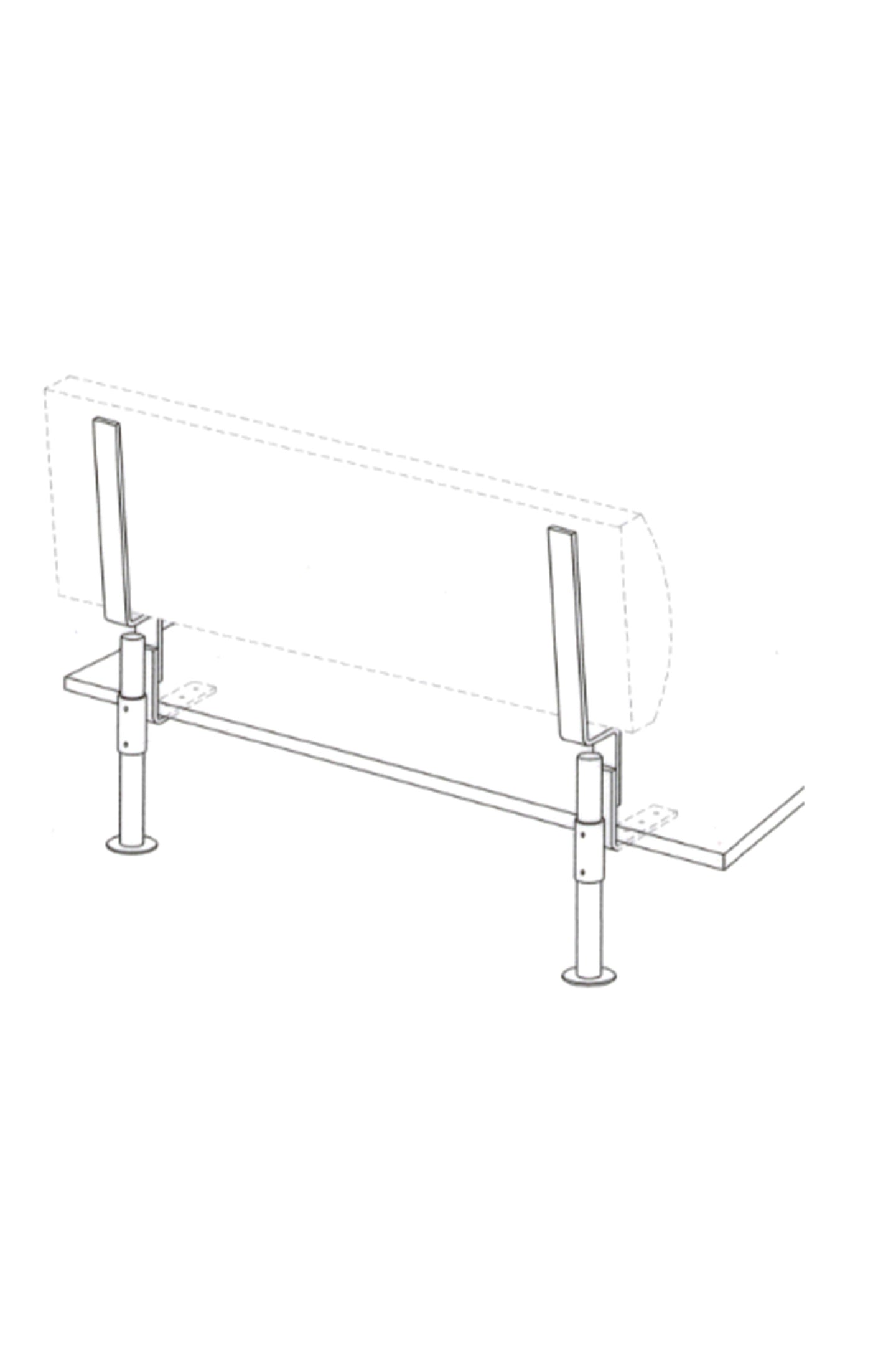 Headboard bracket for waterbeds