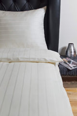 HEFEL bed linen - stripes ivory