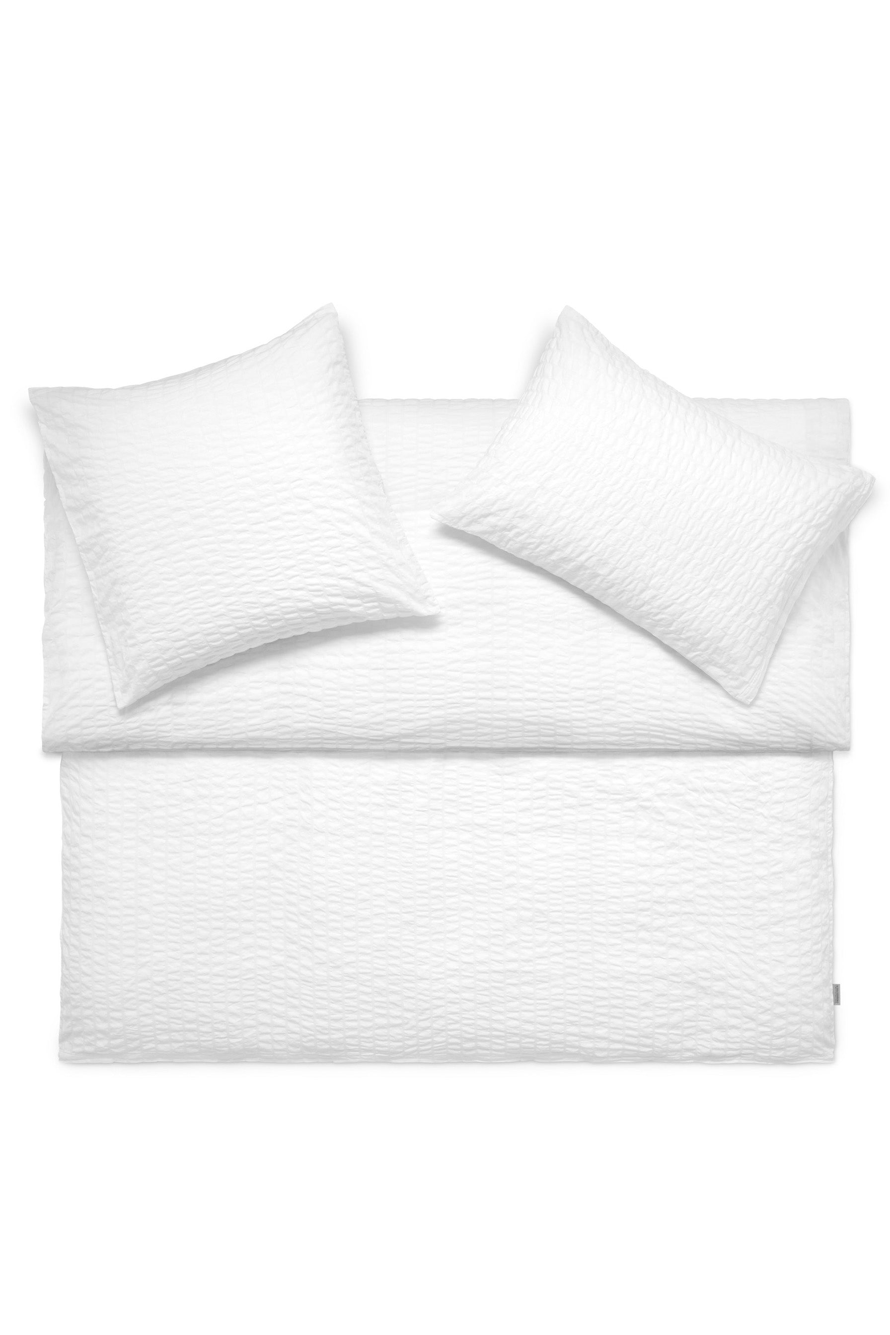 Seersucker Bettwäsche LENNY blanc