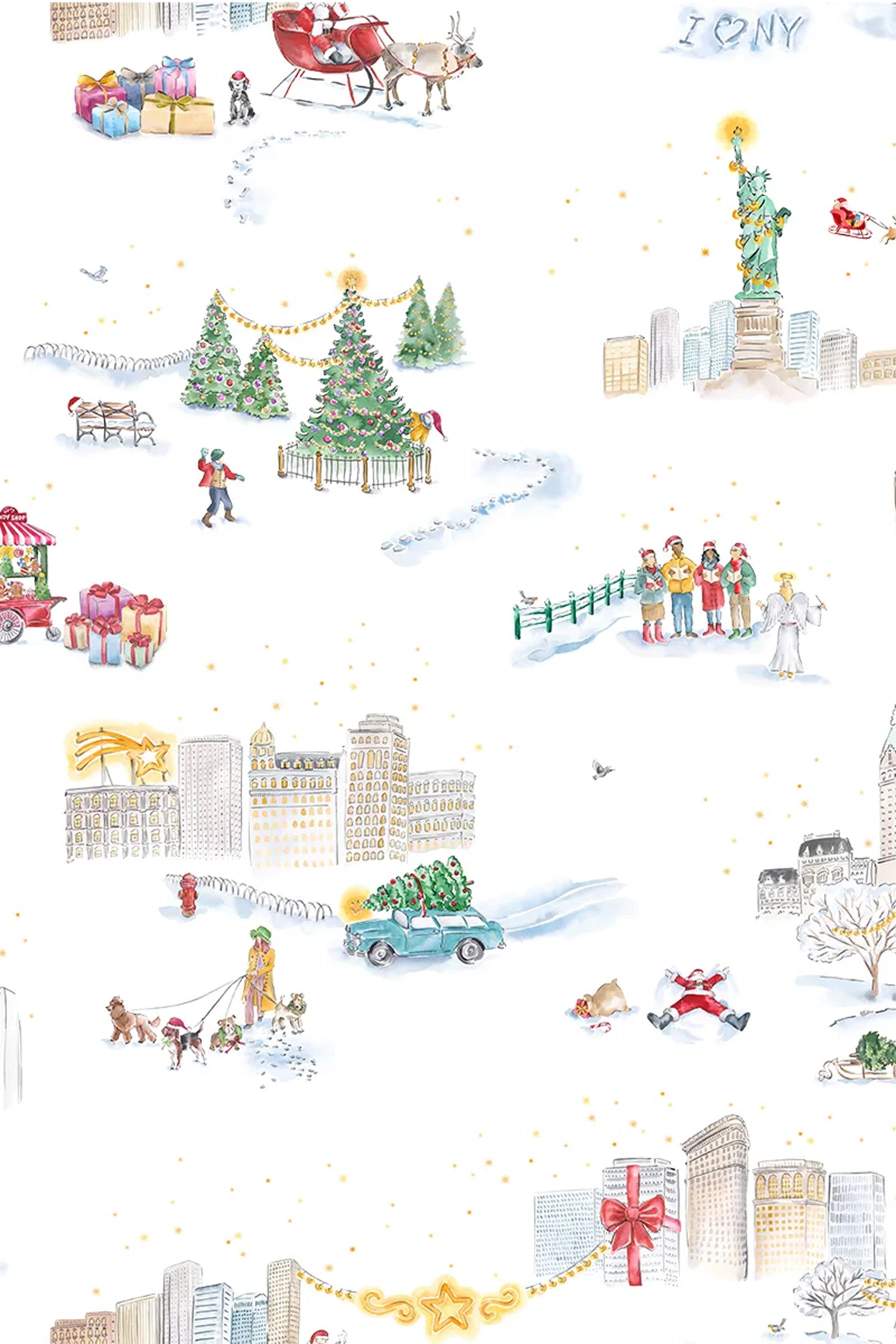 Satin Bettwäsche SANTA IN NY