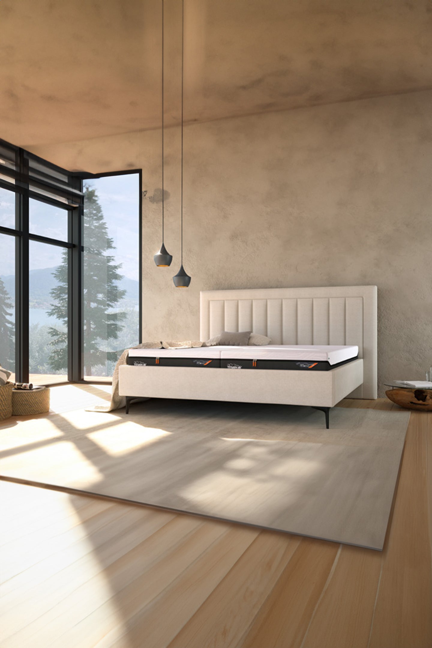 TEMPUR® Design Bett VINTAGE Nappaleder