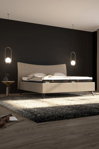 TEMPUR® Design Bett PURE Samtoptik Caramel