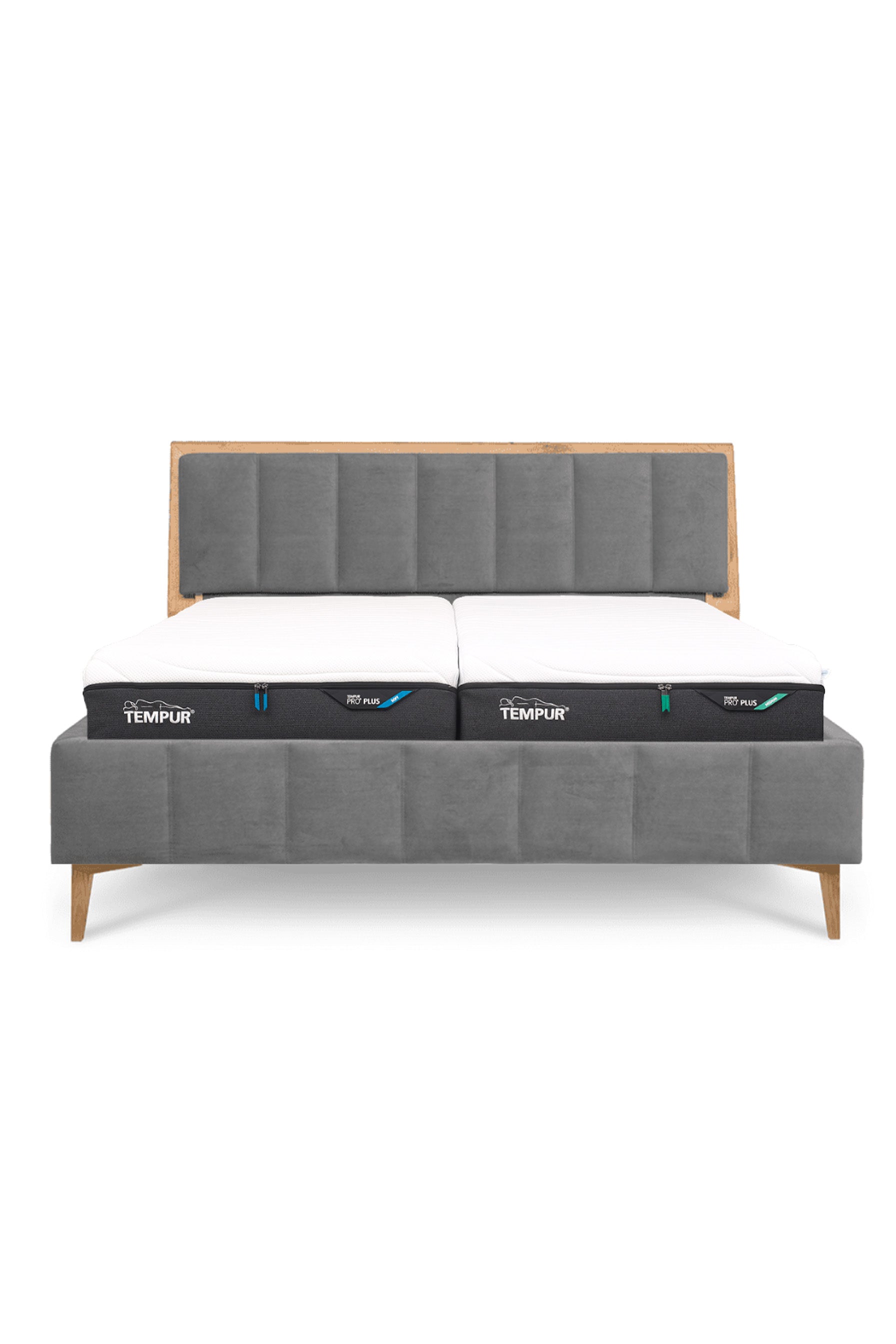 Design Bett LINES in Samtoptik