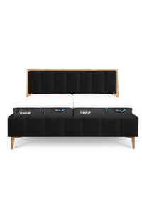 Design Bett LINES in Nappaleder