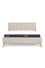 Design Bett LINES in Samtoptik