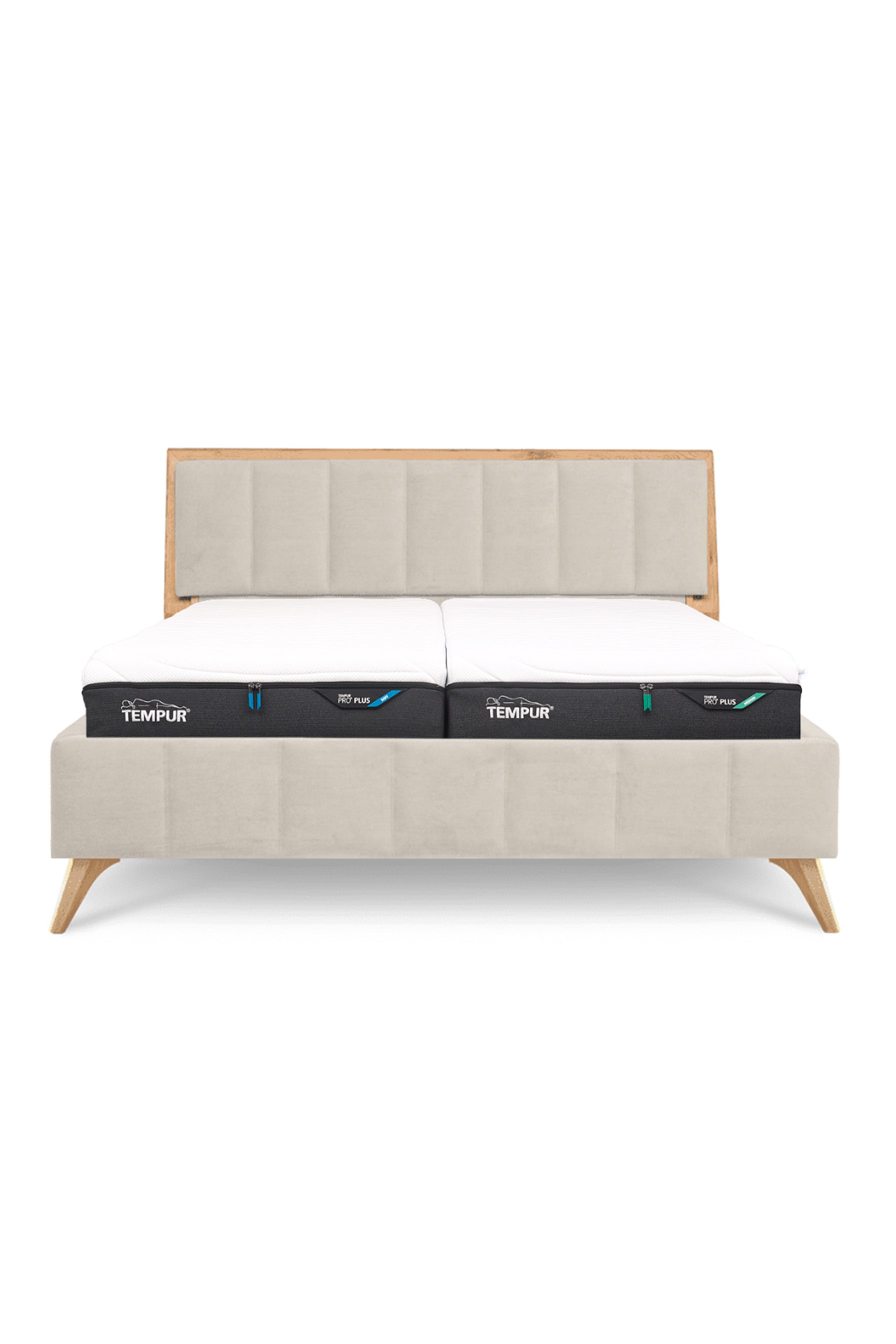 Design Bett LINES in Samtoptik