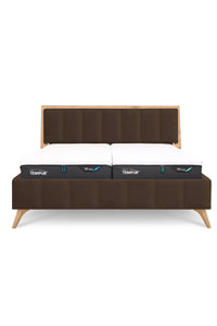 Design Bett LINES in Nappaleder