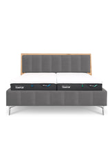 Design Bett LINES in Nappaleder