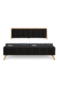 Design Bett LINES in Nappaleder