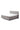 Classic Boxspringbett Ash Grey Stoff Flat mit durchgehender Matratze