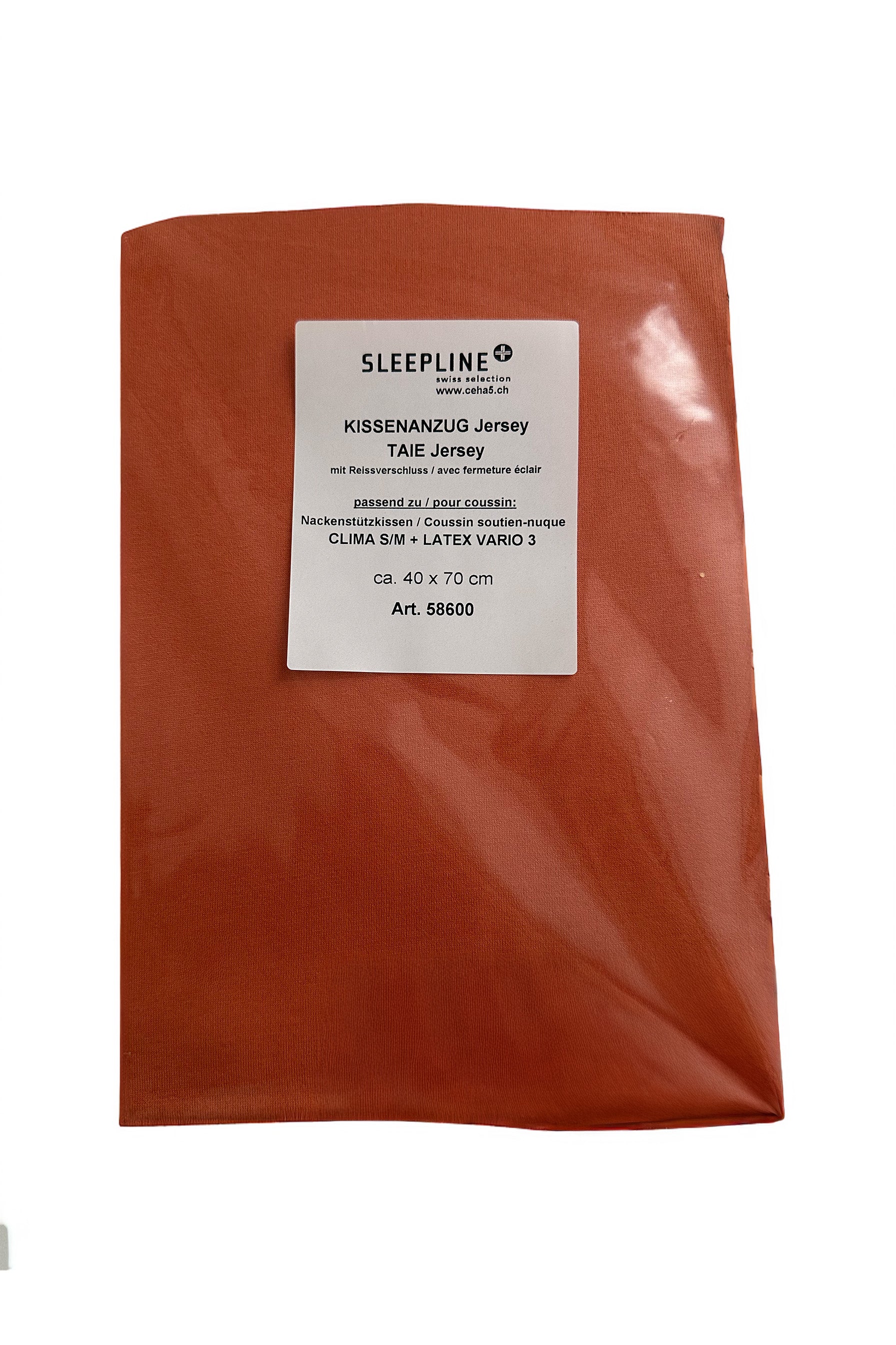 SLEEPLINE KISSEN-ANZUG Jersey-Stretch – Kissenbezug 40x70cm mit Reissverschluss