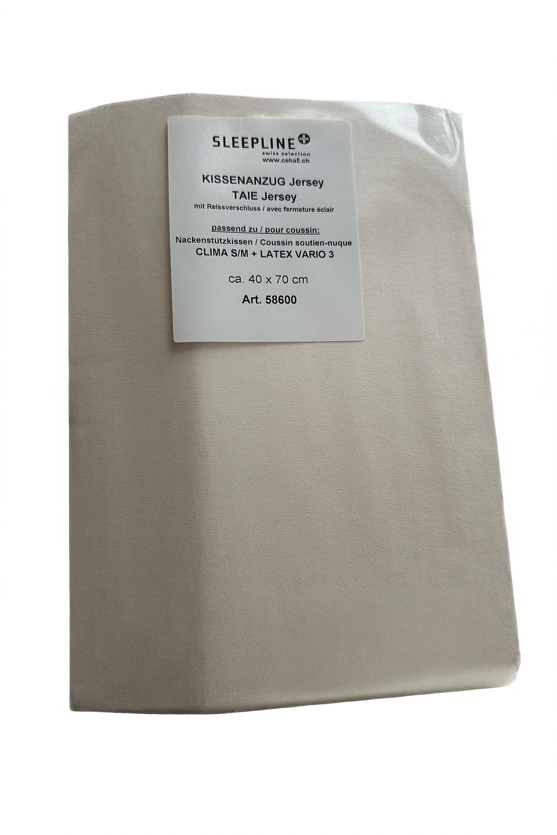 SLEEPLINE KISSEN-ANZUG Jersey-Stretch – Kissenbezug 40x70cm mit Reissverschluss