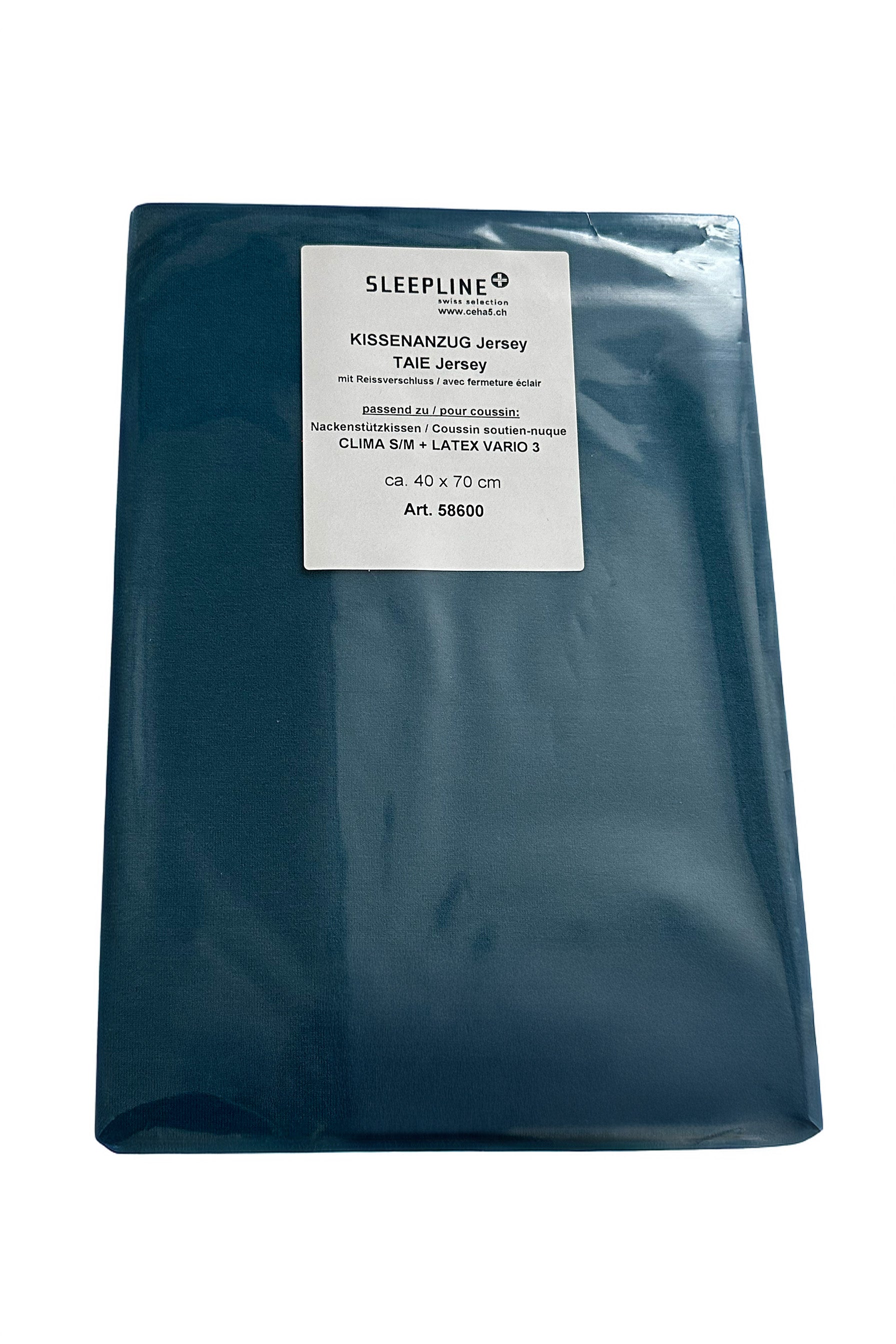 SLEEPLINE KISSEN-ANZUG Jersey-Stretch – Kissenbezug 40x70cm mit Reissverschluss