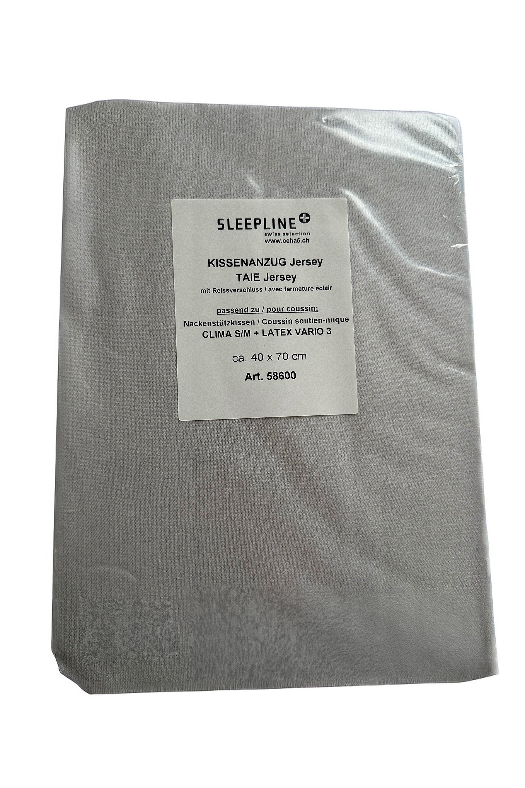SLEEPLINE KISSEN-ANZUG Jersey-Stretch – Kissenbezug 40x70cm mit Reissverschluss