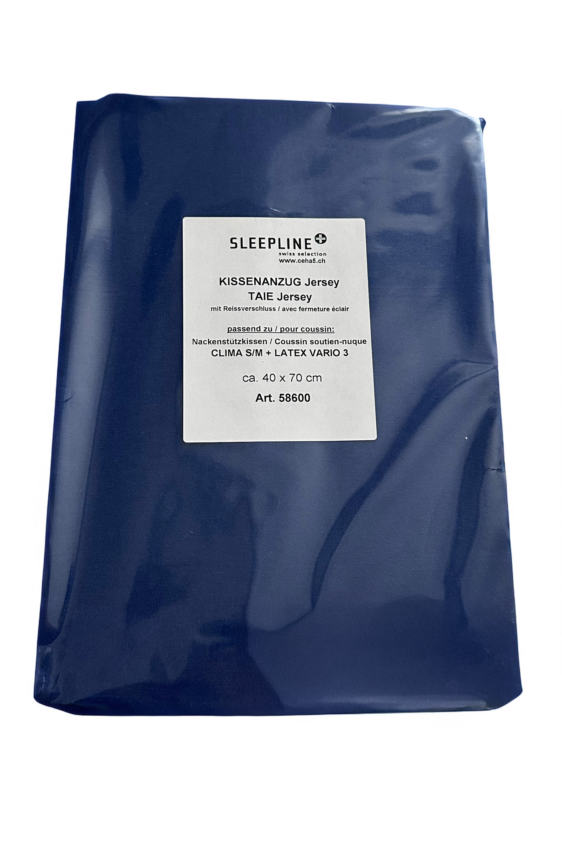 SLEEPLINE KISSEN-ANZUG Jersey-Stretch – Kissenbezug 40x70cm mit Reissverschluss